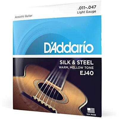 D'Addario Silk & Steel Struny Akustyczne EJ40, 6-String, 11-47 D'Addario Silk & Steel Struny Akustyczne EJ40, 6-String, 11-47