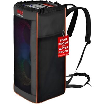 Pyle Portable Waterproof Speaker Bag, Tear-Proof Travel Case with Adjustable Backpack Straps, Side Storage Pockets & Drawstring Top, Compatible with Speaker PPHP26JBL & More, 11.8”x11.8”x26.4” Pyle Portable Waterproof Speaker Bag, Tear-Proof Travel Case with Adjustable Backpack Straps, Side Storage Pockets & Drawstring Top, Compatible with Speaker PPHP26JBL & More, 11.8”x11.8”x26.4”