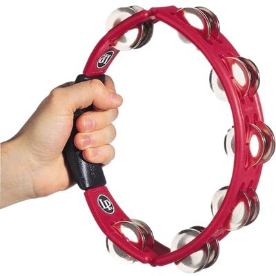 Latin Percussion LP861502 Ręczne stalowe dżingle Cyclops Tamburyn czerwony Latin Percussion LP861502 Ręczne stalowe dżingle Cyclops Tamburyn czerwony