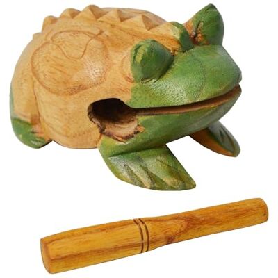 A-Star Handmade Wooden Frog Guiro Scraper Tone Block, 12 cm z trzepaczką A-Star Handmade Wooden Frog Guiro Scraper Tone Block, 12 cm z trzepaczką