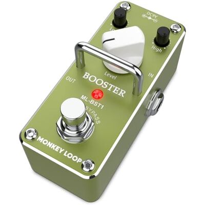 Monkey Loop ML-BST1 Pedał efektów gitarowych Pedał Booster z wyrównaniem basów i wysokich tonów Jakość sygnału z True Bypass Pobór prądu 5 mA (DC 9V) Monkey Loop ML-BST1 Pedał efektów gitarowych Pedał Booster z wyrównaniem basów i wysokich tonów Jakość sygnału z True Bypass Pobór prądu 5 mA (DC 9V)