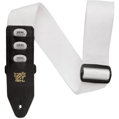 Ernie Ball White Polypro Pickholder Strap Ernie Ball White Polypro Pickholder Strap