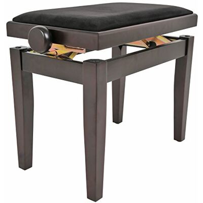 Juan Miguel Navarrez ławka do pianina Elegance palisander matowy Lite drewno Regulacja wysokości za pomocą mechanizmu nożycowego Czarna aksamitna tapicerka siedziska Juan Miguel Navarrez ławka do pianina Elegance palisander matowy Lite drewno Regulacja wysokości za pomocą mechanizmu nożycowego Czarna aksamitna tapicerka siedziska