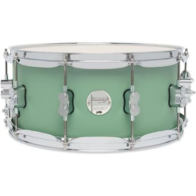 Pacific Drums Concept Maple Snare, 35,6 x 16,5 cm, Satin Seafoam 10-warstwowy klon europejski, osprzęt DW Pacific Drums Concept Maple Snare, 35,6 x 16,5 cm, Satin Seafoam 10-warstwowy klon europejski, osprzęt DW