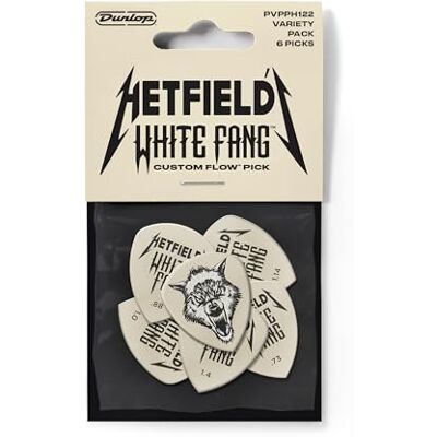 Dunlop James Hetfield's White Fang Custom Flow Pick Variety Pack 6 sztuk (PVPPH122) Dunlop James Hetfield's White Fang Custom Flow Pick Variety Pack 6 sztuk (PVPPH122)