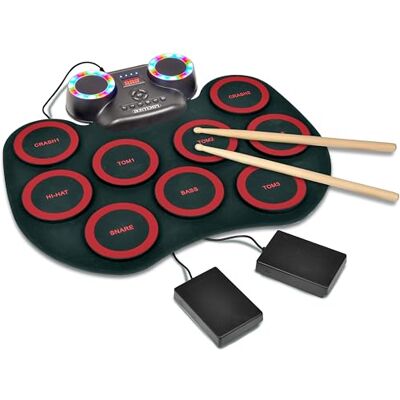 Bontempi FlexBuddy 9-Pads elektroniczny elastyczny akumulator zapewniający rytm i zabawę, 43,2 x 17,1 x 6,5 cm Bontempi FlexBuddy 9-Pads elektroniczny elastyczny akumulator zapewniający rytm i zabawę, 43,2 x 17,1 x 6,5 cm