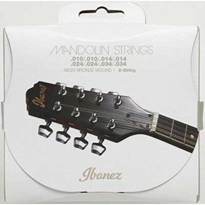 Ibanez Zestaw strun do 8 strun mandolina .010/.014/.024/.034 80/20 brąz (IMDS4) Ibanez Zestaw strun do 8 strun mandolina .010/.014/.024/.034 80/20 brąz (IMDS4)