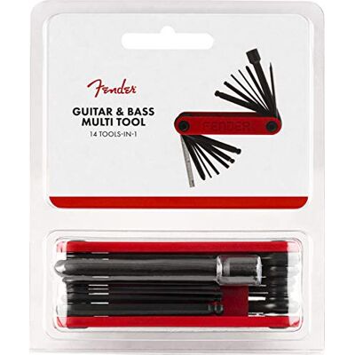 Fender Wielofunkcyjne narzędzie do gitary i basu, 14 w 1, czerwone Fender Wielofunkcyjne narzędzie do gitary i basu, 14 w 1, czerwone