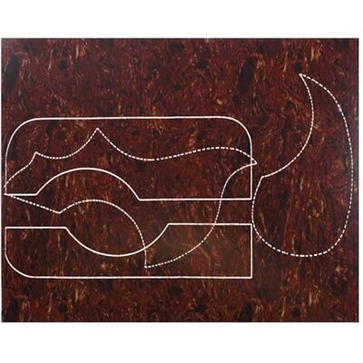 GEWA osłona na gitarę Pickguard Schlagbrett do gitary żółw PVC samoprzylepna 20 x 25 cm w tym szablony do gitar westernowych, Gibson Dove, Golpe, Flamenco GEWA osłona na gitarę Pickguard Schlagbrett do gitary żółw PVC samoprzylepna 20 x 25 cm w tym szablony do gitar westernowych, Gibson Dove, Golpe, Flamenco