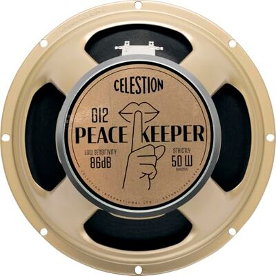 Celestion G12 Peacekeeper 12" (31 cm) 50 W 8 omów – głośnik gitarowy tłumik, zmniejszona głośność, Sweet Spot przy niskim poziomie głośności Celestion G12 Peacekeeper 12" (31 cm) 50 W 8 omów – głośnik gitarowy tłumik, zmniejszona głośność, Sweet Spot przy niskim poziomie głośności