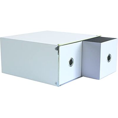 Box and Beyond Organizer na biurko z kartonem blok z 2 szufladami Biały Box and Beyond Organizer na biurko z kartonem blok z 2 szufladami Biały