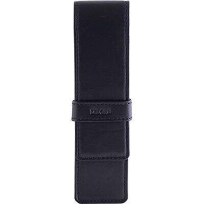1623-BK DiLoro Etui na dwa długopisy lub ołówki, prawdziwa pełnoziarnista skóra nappa (czarna nappa) 1623-BK DiLoro Etui na dwa długopisy lub ołówki, prawdziwa pełnoziarnista skóra nappa (czarna nappa)