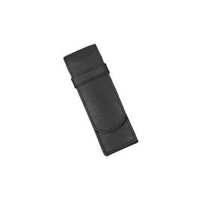 2668 Alassio etui na przybory piśmiennicze z prawdziwej skóry, etui w kolorze czarnym, etui na długopisy ok. 14 x 4,5 x 2 cm, skórzane etui na 2 długopisy 2668 Alassio etui na przybory piśmiennicze z prawdziwej skóry, etui w kolorze czarnym, etui na długopisy ok. 14 x 4,5 x 2 cm, skórzane etui na 2 długopisy