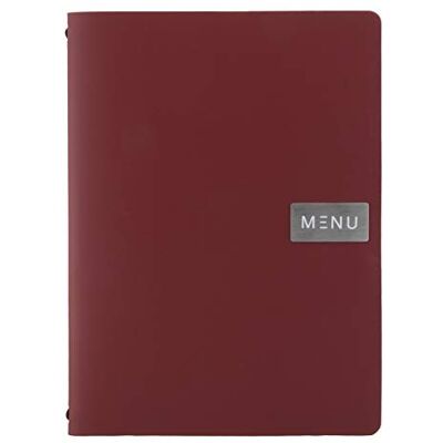 Securit Uchwyt zasięgu, Royal A4-Bonded skórzane menu czerwone, 33 x 24 x 0,6 cm Securit Uchwyt zasięgu, Royal A4-Bonded skórzane menu czerwone, 33 x 24 x 0,6 cm