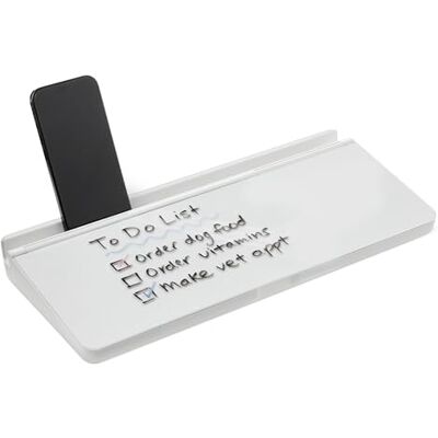 Amazon Basics , Tablica suchościeralna na biurko z organizerem i akcesoriami, 40,6cm x 4,8cm, biała Amazon Basics , Tablica suchościeralna na biurko z organizerem i akcesoriami, 40,6cm x 4,8cm, biała