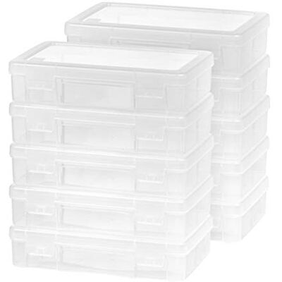 IRIS USA plastikowy piórnik, pudełko, rękodzieło, hobby, sztuka, przybory szkolne, organizer do przechowywania pojemnik z pokrywką, 10 sztuk, na długopisy z koralikami, wstążki, taśma Wahi, naklejka, IRIS USA plastikowy piórnik, pudełko, rękodzieło, hobby, sztuka, przybory szkolne, organizer do przechowywania pojemnik z pokrywką, 10 sztuk, na długopisy z koralikami, wstążki, taśma Wahi, naklejka,