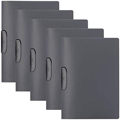 Durable 229557 – opakowanie 25 skoroszytów z klipsem obrotowym z boku, pojemność 1 – 30 arkuszy, format A4, kolor: szary, antracyt Durable 229557 – opakowanie 25 skoroszytów z klipsem obrotowym z boku, pojemność 1 – 30 arkuszy, format A4, kolor: szary, antracyt