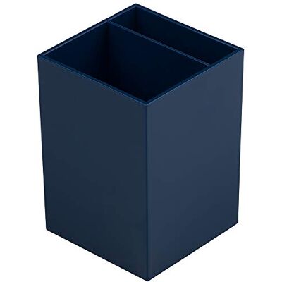 JAM Paper Plastic Pen Holder Navy Blue Desktop Pencil Cup Sold Individually JAM Paper Plastic Pen Holder Navy Blue Desktop Pencil Cup Sold Individually