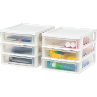 IRIS USA , Inc. 3 organizer na biurko z tworzywa sztucznego szuflada materiały biurowe uchwyt na dokumenty, biały IRIS USA , Inc. 3 organizer na biurko z tworzywa sztucznego szuflada materiały biurowe uchwyt na dokumenty, biały