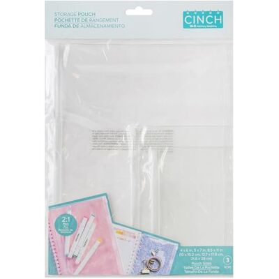We R Memory Keepers We R Makers Cinch Storage Pouch 2:1 przezroczyste koszulki – zestaw 3 koszulek na broszury w 3 rozmiarach – z perforacją 2:1 i zamkiem błyskawicznym – na długopisy, naklejki i akcesoria – książka We R Memory Keepers We R Makers Cinch Storage Pouch 2:1 przezroczyste koszulki – zestaw 3 koszulek na broszury w 3 rozmiarach – z perforacją 2:1 i zamkiem błyskawicznym – na długopisy, naklejki i akcesoria – książka