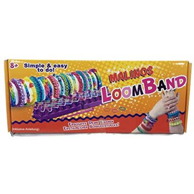 Amewi Malinos 302006 Loom Bands zestaw startowy Loom/750 taśma/24 klipsy/igła Amewi Malinos 302006 Loom Bands zestaw startowy Loom/750 taśma/24 klipsy/igła