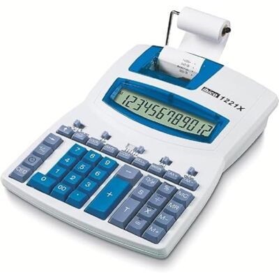 Ibico Rexel 1221X półprofesjonalny kalkulator do druku z wyświetlaczem LCD (biały/niebieski) Ibico Rexel 1221X półprofesjonalny kalkulator do druku z wyświetlaczem LCD (biały/niebieski)