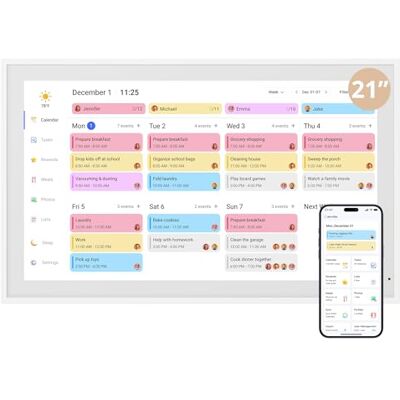 Dragon Cyfrowy kalendarz ścienny 60 cm – 1920 x 1080 FHD, elektroniczny kalendarz ścienny, planer rodzinny z pamięcią 32 GB i uchwytem ściennym, ekran dotykowy, inteligentny kalendarz biurkowy Dragon Cyfrowy kalendarz ścienny 60 cm – 1920 x 1080 FHD, elektroniczny kalendarz ścienny, planer rodzinny z pamięcią 32 GB i uchwytem ściennym, ekran dotykowy, inteligentny kalendarz biurkowy