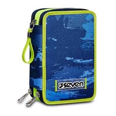 300102370-550 Seven Etui 3 Zip, mokry kolor boy, Wyposażony w ołówki, znaczniki itp.., niebieski, szkoła i wypoczynek, niebieski, Taglia Unica, szkoła 300102370-550 Seven Etui 3 Zip, mokry kolor boy, Wyposażony w ołówki, znaczniki itp.., niebieski, szkoła i wypoczynek, niebieski, Taglia Unica, szkoła