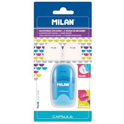MILAN Blister Afilaborra Capsule + 2 Gomas De Recambio, mały, różne kolory MILAN Blister Afilaborra Capsule + 2 Gomas De Recambio, mały, różne kolory