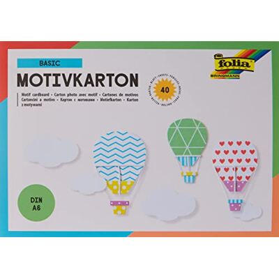 folia 6601 blok z motywem Basics DIN A6, 40 arkuszy kartonu z motywem posortowane w 20 motywach, poręczny blok z klejem folia 6601 blok z motywem Basics DIN A6, 40 arkuszy kartonu z motywem posortowane w 20 motywach, poręczny blok z klejem