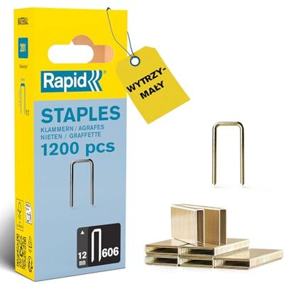 Rapid Zszywki typu 606, zszywki 12 mm, 1200 szt, spinacze do drewna z żywiczną powierzchnią Rapid Zszywki typu 606, zszywki 12 mm, 1200 szt, spinacze do drewna z żywiczną powierzchnią