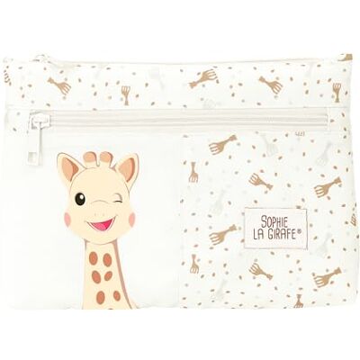 M033B-812487033 Sophie LA Girafe Honey Duży piórnik szkolny z podwójnym zamkiem błyskawicznym, piórnik dla dzieci, wygodny i wszechstronny, łatwe czyszczenie, 23 x 3 x 16 cm, jasny beż, jasny beż, Estándar, zwykły M033B-812487033 Sophie LA Girafe Honey Duży piórnik szkolny z podwójnym zamkiem błyskawicznym, piórnik dla dzieci, wygodny i wszechstronny, łatwe czyszczenie, 23 x 3 x 16 cm, jasny beż, jasny beż, Estándar, zwykły