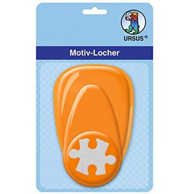 Ursus 19480057 dziurkacz ozdobny z dźwignią, środek, puzzle, ok. 25,4 mm, pomarańczowy Ursus 19480057 dziurkacz ozdobny z dźwignią, środek, puzzle, ok. 25,4 mm, pomarańczowy