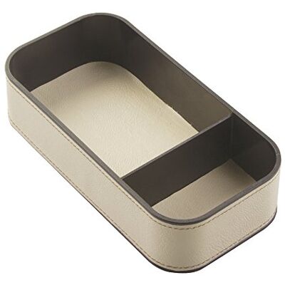 InterDesign iDesign Lauren Office Supplies organizer na biurko do zakreślaczy, pinezki, gumki, plastik, kremowy/ciemnobrązowy, 6-częściowy InterDesign iDesign Lauren Office Supplies organizer na biurko do zakreślaczy, pinezki, gumki, plastik, kremowy/ciemnobrązowy, 6-częściowy
