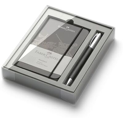 Faber-Castell 149623 Zestaw piśmienny Ambition z żywicy szlachetnej, notes DIN A6 z długopisem, Faber-Castell 149623 Zestaw piśmienny Ambition z żywicy szlachetnej, notes DIN A6 z długopisem,