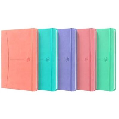 Oxford Notebook szyte pokrywa wytłaczania din a5 80 arkuszy gładkie różne pastelowe kolory Oxford Notebook szyte pokrywa wytłaczania din a5 80 arkuszy gładkie różne pastelowe kolory