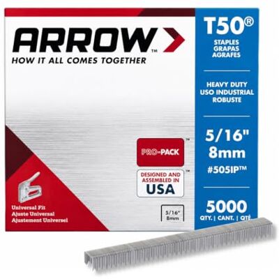 Arrow Zszywki A505IP T50, stalowe, 5/16 cala (8 mm) Arrow Zszywki A505IP T50, stalowe, 5/16 cala (8 mm)