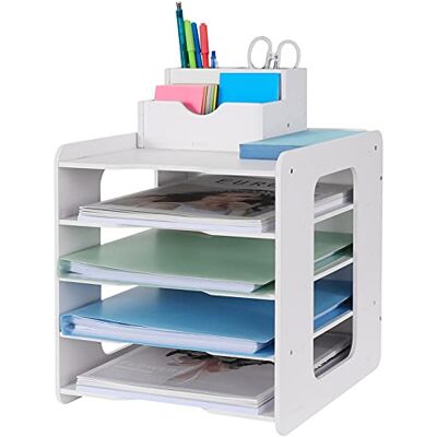 BlayaAdd Taca na listy, organizer na papier, organizer na dokumenty, dokumenty A4, tacki na dokumenty do domu, biura, szkoły (5 poziomów) BlayaAdd Taca na listy, organizer na papier, organizer na dokumenty, dokumenty A4, tacki na dokumenty do domu, biura, szkoły (5 poziomów)