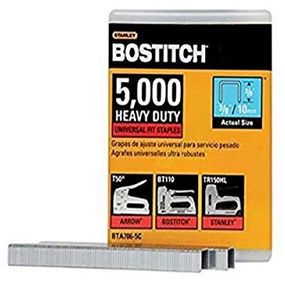 Bostitch Zszywki, wytrzymałe, jakość konstrukcyjna, 3/8 x 2/5 cala, 5000 sztuk (BTA706-5C) Bostitch Zszywki, wytrzymałe, jakość konstrukcyjna, 3/8 x 2/5 cala, 5000 sztuk (BTA706-5C)
