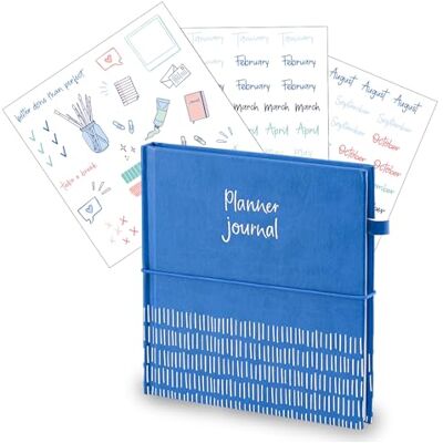 Creative Notatnik z 192 stronami i 3 arkuszami naklejek – kompas życia, dziennik i dziennik, książka w linie + kropki, z naklejkami Bullet Journal – Fur Habit Tracker, kalendarz i codzienny Creative Notatnik z 192 stronami i 3 arkuszami naklejek – kompas życia, dziennik i dziennik, książka w linie + kropki, z naklejkami Bullet Journal – Fur Habit Tracker, kalendarz i codzienny