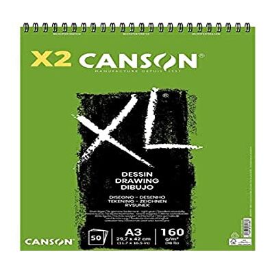 Canson Pack 2 Album spiralny Mikroperforowany, A3, 50 ark, XL Dessin Lekki 160g Canson Pack 2 Album spiralny Mikroperforowany, A3, 50 ark, XL Dessin Lekki 160g