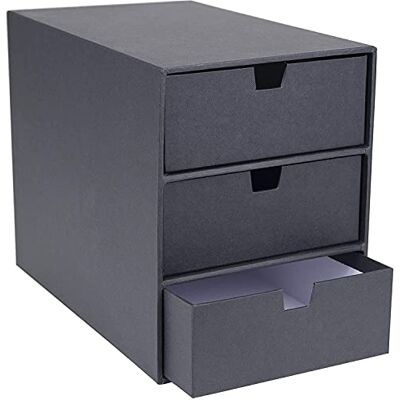 Bigso Box of Sweden INGRID Szafka z szufladami na dokumenty i artykuły biurowe – organizer na biurko z 3 szufladami – system przechowywania z płyty pilśniowej i papieru – ciemnoszary Bigso Box of Sweden INGRID Szafka z szufladami na dokumenty i artykuły biurowe – organizer na biurko z 3 szufladami – system przechowywania z płyty pilśniowej i papieru – ciemnoszary