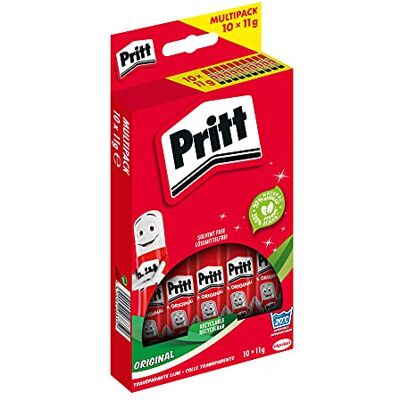 Pritt 1445027 11 g kleju w sztyfcie (opakowanie 10 szt.) 97% naturalnych składników, w tym woda, bez rozpuszczalników, klejenie bez zmarszczek, zmywalne w niskich temperaturach Pritt 1445027 11 g kleju w sztyfcie (opakowanie 10 szt.) 97% naturalnych składników, w tym woda, bez rozpuszczalników, klejenie bez zmarszczek, zmywalne w niskich temperaturach