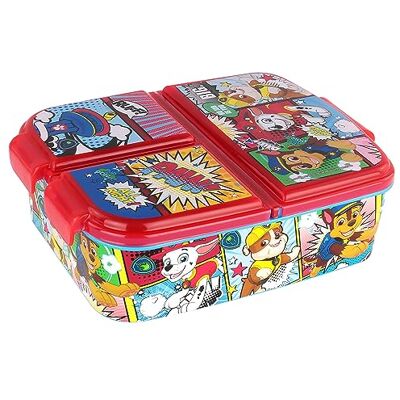 p:os 35145099 Pojemnik na lunch dla dzieci Paw Patrol z 3 przegrodami, plastikowy pojemnik na lunch z zapięciem na zatrzask, pojemnik na lunch do przedszkola, szkoły i na czas wolny p:os 35145099 Pojemnik na lunch dla dzieci Paw Patrol z 3 przegrodami, plastikowy pojemnik na lunch z zapięciem na zatrzask, pojemnik na lunch do przedszkola, szkoły i na czas wolny