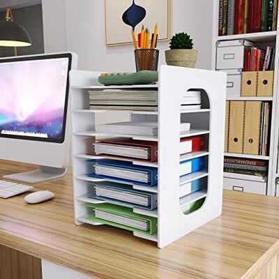 Natwind Biurowy organizer na dokumenty na biurko, organizer na dokumenty, organizer na biurko, taca na listy i uchwyt na papier A4, stojak do przechowywania dokumentów, do domu, biura, szkoły, 7 Natwind Biurowy organizer na dokumenty na biurko, organizer na dokumenty, organizer na biurko, taca na listy i uchwyt na papier A4, stojak do przechowywania dokumentów, do domu, biura, szkoły, 7
