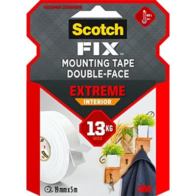 Scotch FIX Scotchblue Pgs05-1950-P Taśma Montażowa, Biały, 19 mm x 5 m Scotch FIX Scotchblue Pgs05-1950-P Taśma Montażowa, Biały, 19 mm x 5 m