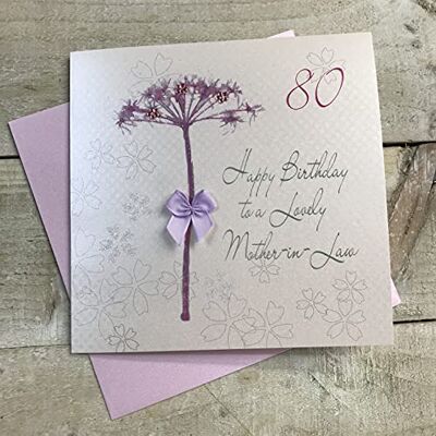 White Cotton Cards Happy Lovely Sister 80, ręcznie wykonana kartka z okazji 80. urodzin (Dmniszek lekarski) White Cotton Cards Happy Lovely Sister 80, ręcznie wykonana kartka z okazji 80. urodzin (Dmniszek lekarski)