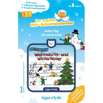 tigermedia 4522 Tig.Card-'30 najlepszych kalendarz adwentowy z kolędami zimowymi i bożonarodzeniowymi, kolorowy tigermedia 4522 Tig.Card-'30 najlepszych kalendarz adwentowy z kolędami zimowymi i bożonarodzeniowymi, kolorowy