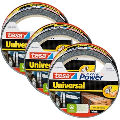 tesa extra Power uniwersalna taśma dwustronna bardzo mocna taśma samoprzylepna uniwersalna taśma dwustronna do napraw, mocowania, uszczelniania i nie tylko czarny 3 rolka 10 m x 50 mm tesa extra Power uniwersalna taśma dwustronna bardzo mocna taśma samoprzylepna uniwersalna taśma dwustronna do napraw, mocowania, uszczelniania i nie tylko czarny 3 rolka 10 m x 50 mm