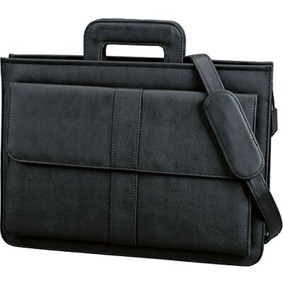 41024 Alassio etui na dokumenty wieloczęściowy zamek błyskawiczny z paskiem na ramię o wyglądzie skóry czarny ref 41024 Alassio etui na dokumenty wieloczęściowy zamek błyskawiczny z paskiem na ramię o wyglądzie skóry czarny ref